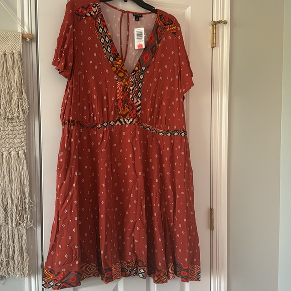 TORRID Mini Challis Boarder Skater Dress 2X NWT - Picture 7 of 7